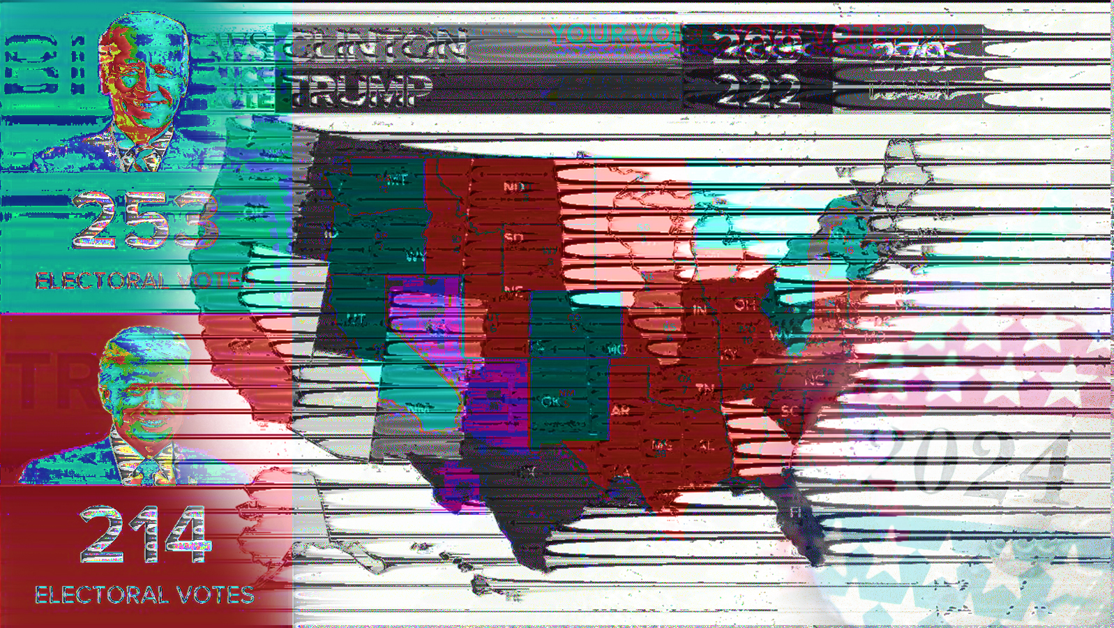 distorted Photo of the 2016 and 2020 election